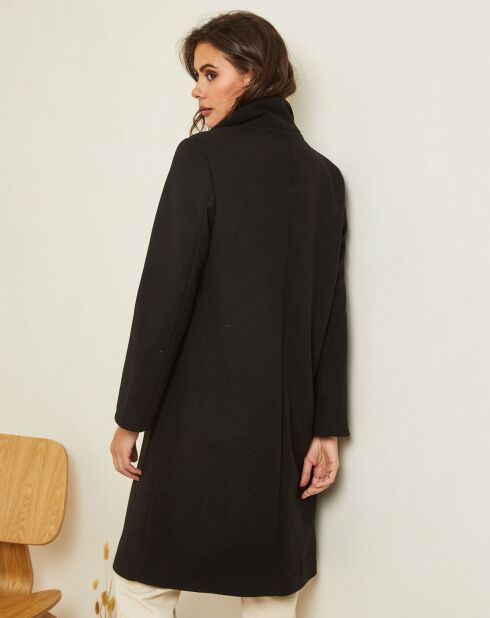Manteau mi-long Alya noir