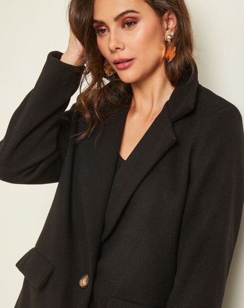 Manteau mi-long Alya noir