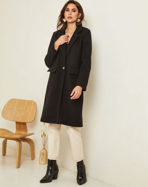 Manteau mi-long Alya noir