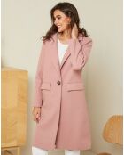 Manteau mi-long Alya rose