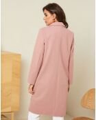Manteau mi-long Alya rose