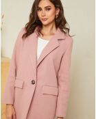 Manteau mi-long Alya rose