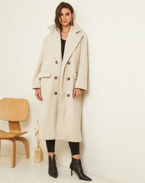 Manteau long Clara beige
