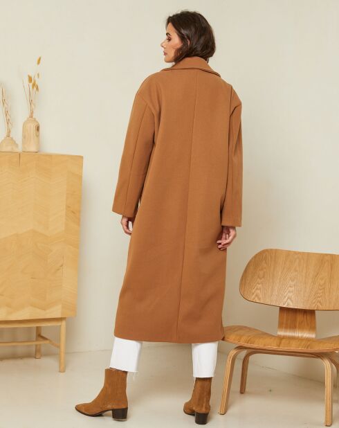 Manteau long Clara camel