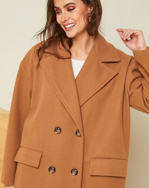 Manteau long Clara camel