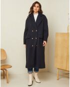 Manteau long Clara marine