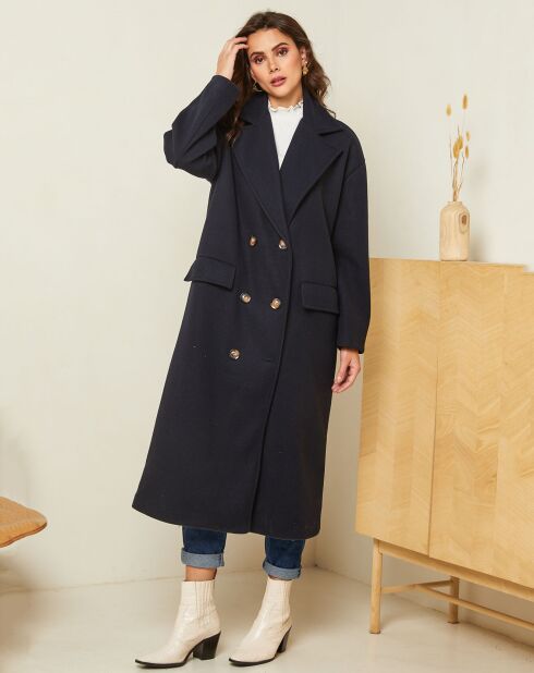 Manteau long Clara marine