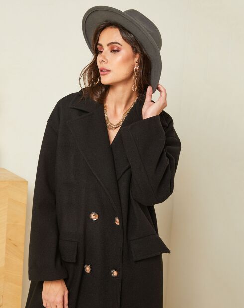 Manteau long Clara noir