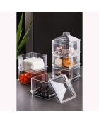Set de presentación de alimentos transparente - 10x10x49,5 cm