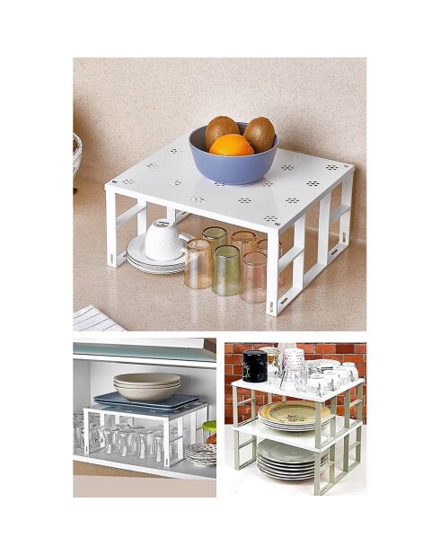 Organisateur de cuisine blanc - 27.5x31.5x15 cm