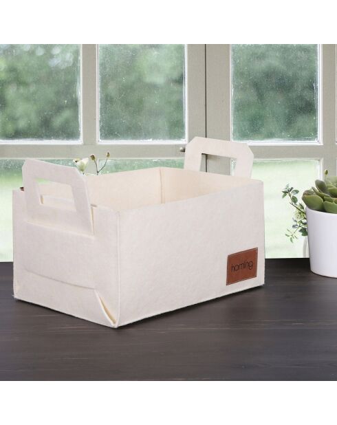 Organiseur de bureau crème - 30x20x15 cm