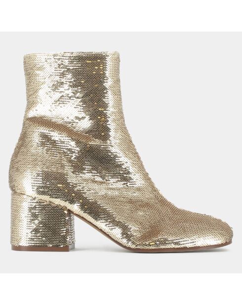 Bottines en Sequins Darlene Bis platine - Talon 6.5 cm