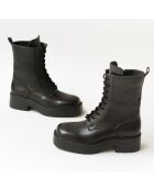 Boots en Cuir Ibras noires - Talon 5 cm