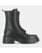 Boots en Cuir Ibras noires - Talon 5 cm