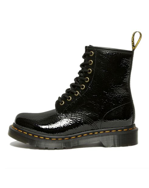 Boots en Cuir verni noires