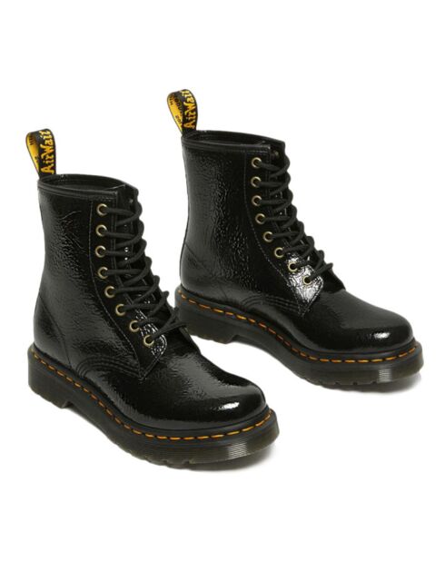 Boots en Cuir verni noires