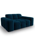 Sofá Kendal de 2 plazas de terciopelo azul marino - 156x103x79 cm