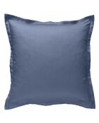 Taie d'oreiller 100% Satin de coton bleu jean