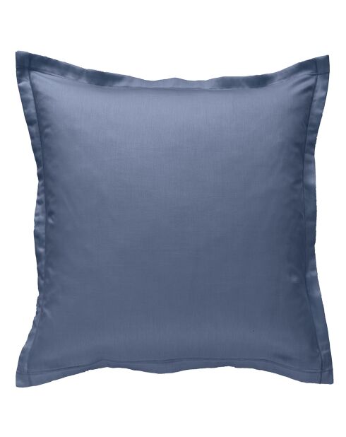 Taie d'oreiller 100% Satin de coton bleu jean