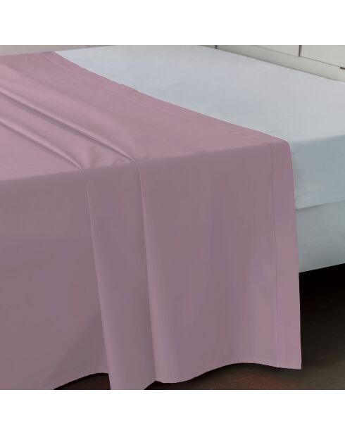 Drap plat 100% Satin de coton violet ice
