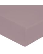 Drap housse 100% Satin de coton bonnet 30 cm violet ice