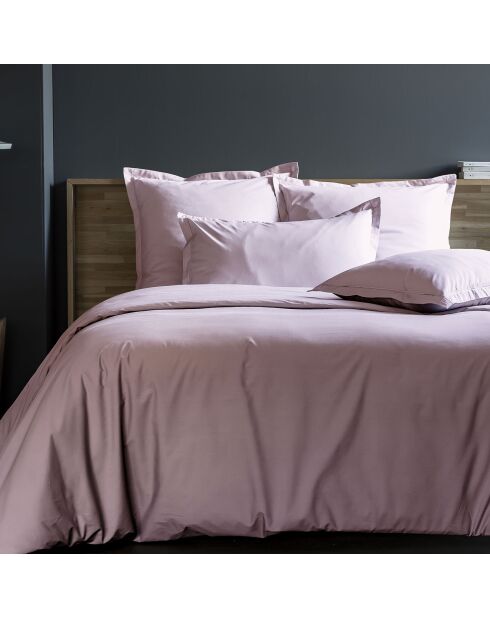 Housse de couette 100% satin de coton violet ice