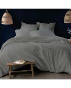Housse de couette 100% Gaze de coton gris perle