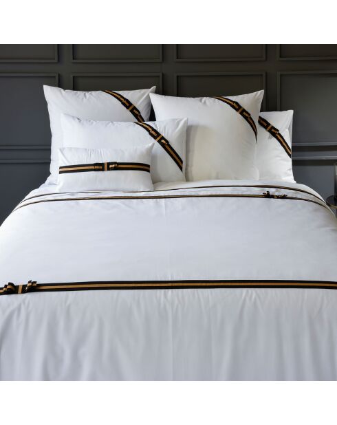 Parure housse de couette 100% Percale de Coton Fedora camel