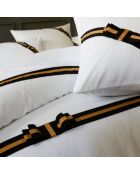 Parure housse de couette 100% Percale de Coton Fedora camel