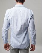 Chemise Micro Motif Vélo blanc/bleu