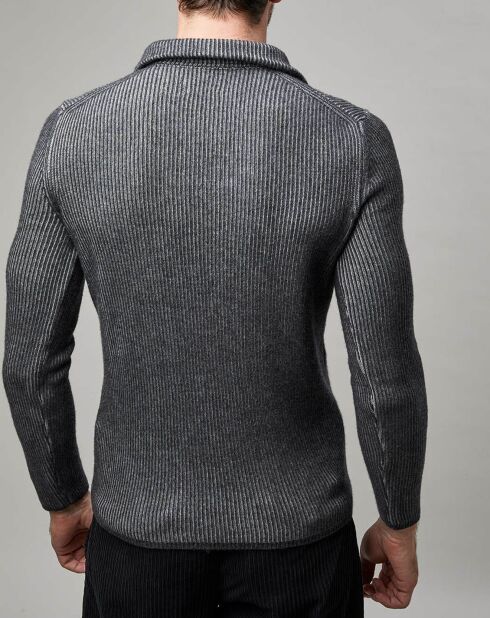 Pull Camionneur en Laine mélangée gris foncé