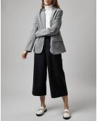 Blazer en Laine mélangée à carreaux gris