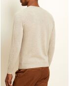 Pull 100% Cachemire col rond London beige chiné