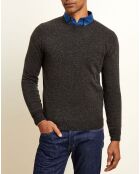 Pull 100% Cachemire col rond London anthracite