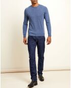 Pull 100% Cachemire col rond London bleu denim