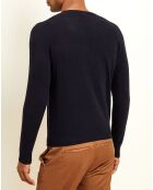 Pull 100% Cachemire col rond London bleu marine