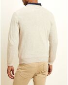 Pull 100% Cachemire col rond Olivier sable