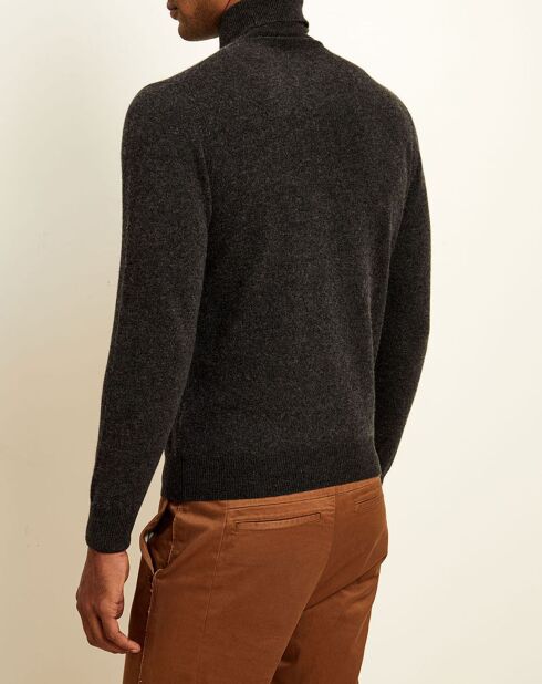 Pull 100% Cachemire col roulé Orlando anthracite