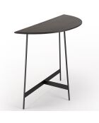 Console demi-lune Daly noire - 83x35 cm