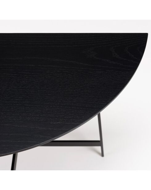 Console demi-lune Daly noire - 83x35 cm