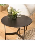 Table basse ronde Daly noire - 50x50 cm