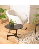 Table basse ronde Daly noire - 50x50 cm