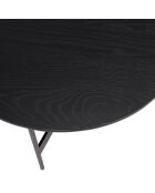 Table basse ronde Daly noire - 50x50 cm