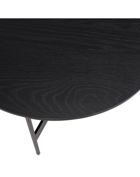 Table basse ronde Daly noire - 50x50 cm