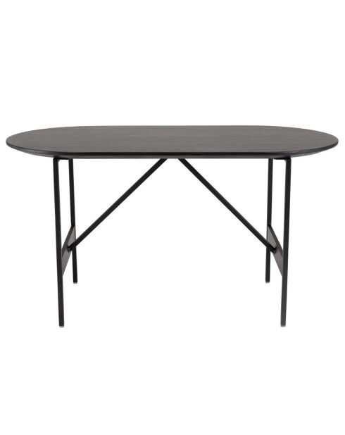 Table basse ovale Daly noire - 70x35 cm