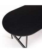 Table basse ovale Daly noire - 70x35 cm