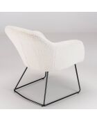 Fauteuil urban bouclette Albane blanc - 63x62x70 cm