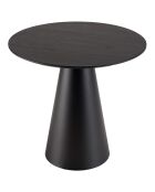 Table d'appoint ronde pied conique métal Daly noire - 50x50 cm