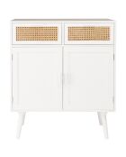 Buffet cannage rotin Sandro blanc - 75x38x85 cm