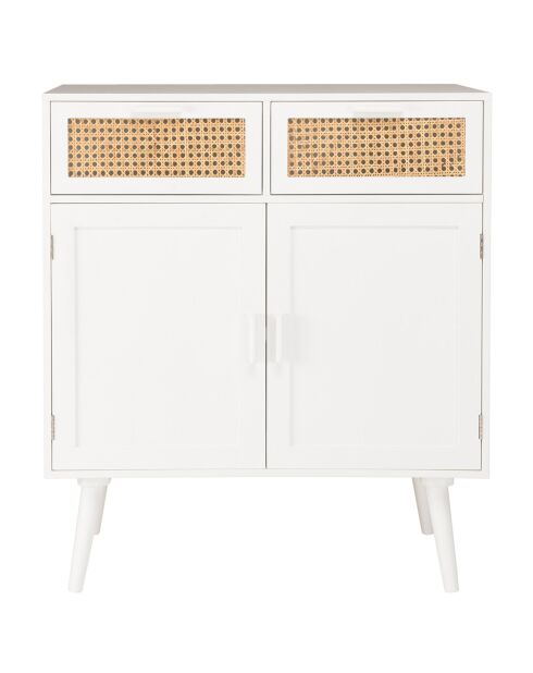 Buffet cannage rotin Sandro blanc - 75x38x85 cm